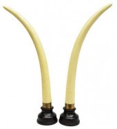 (PAIR) LARGE FAUX ELEPHANT TUS