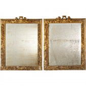PAIR LARGE FRENCH GILTWOOD HER