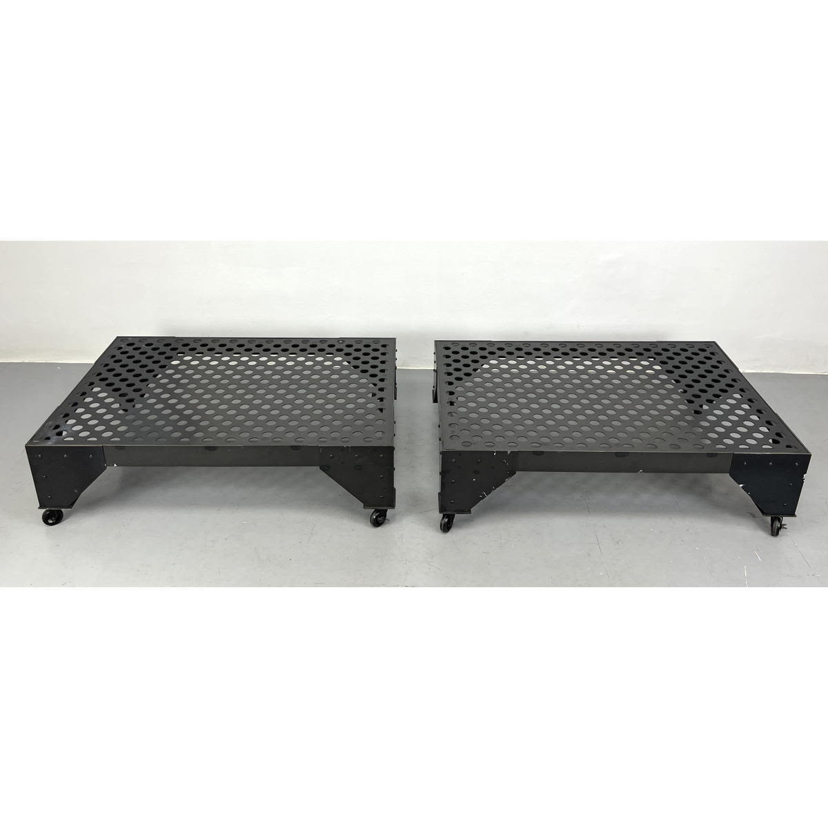 Pair Large Industrial Steel Tables.