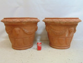PAIR LARGE ITALIAN TERRACOTTA
