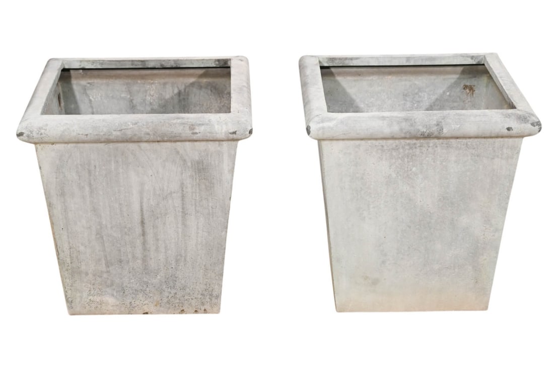 PAIR LARGE OUTDOOR GALVANIZED STEEL
