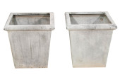 PAIR LARGE OUTDOOR GALVANIZED