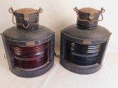 PAIR LARGE PERKO SHIP LANTERNS