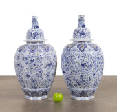 PAIR LARGE TIFFANY & CO. DELFT