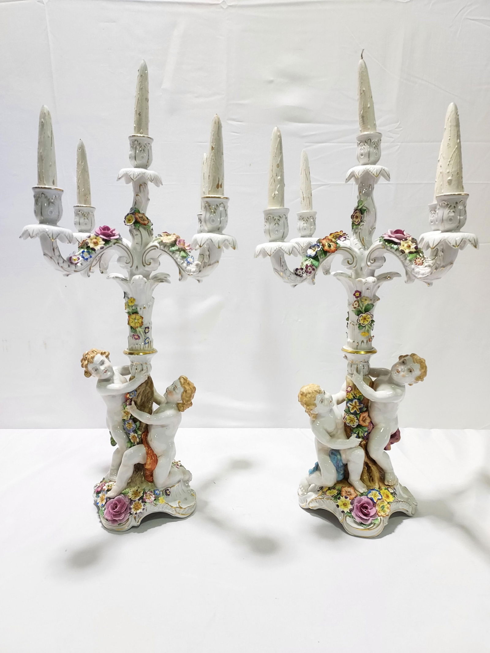 PAIR LARGE VON SCHIERHOLZ PORCELAIN