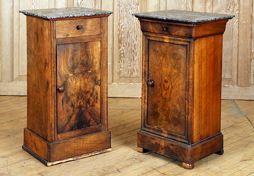 PAIR LATE 19TH C. FRENCH MARBLE TOP