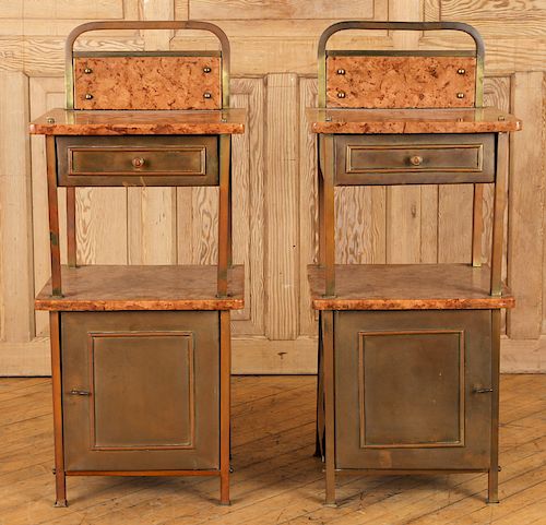 PAIR LATE 19TH C FRENCH MARBLE