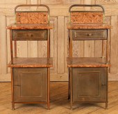 PAIR LATE 19TH C FRENCH MARBLE