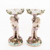 PAIR, LATE 19TH C. TALL PORCEL