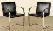 PAIR LEATHER CHROME BRUNO ARMC