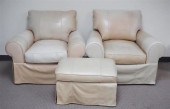 PAIR LEATHERCRAFT CREAM LEATHE