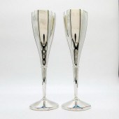 PAIR LENOX CHAMPAGNE FLUTES, W