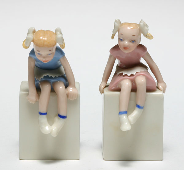 Pair Lenox figures of children,