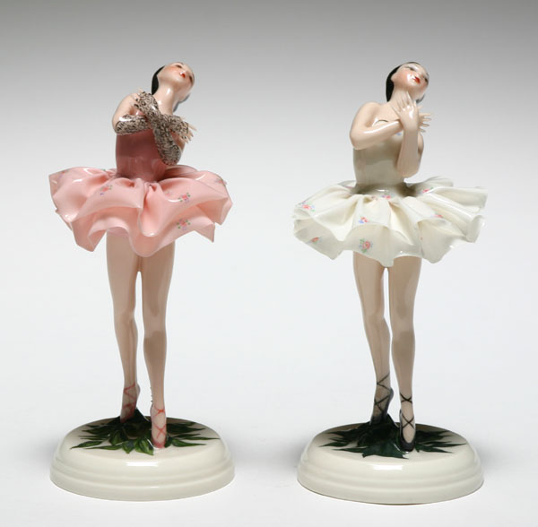 Pair Lenox hand painted porcelain