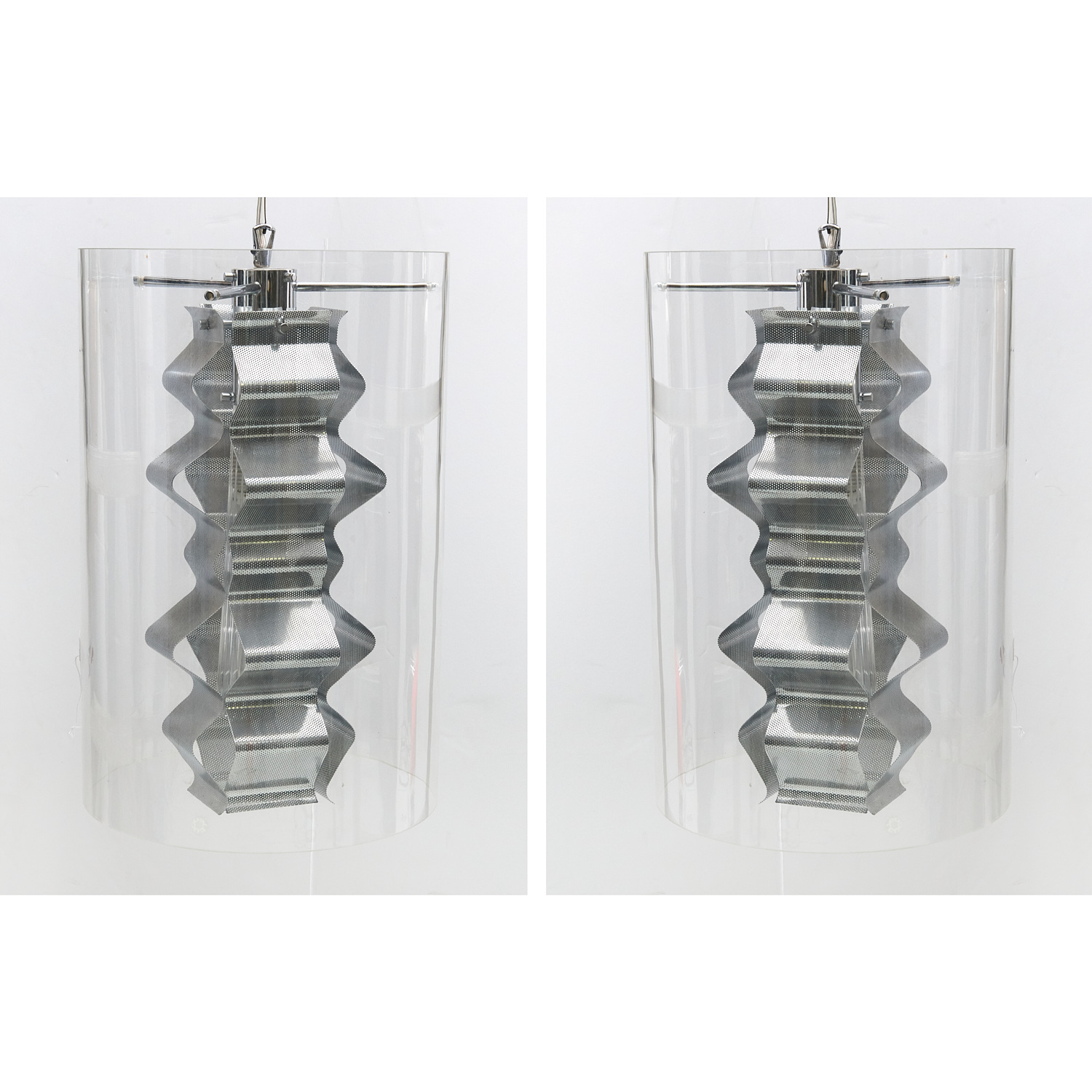 PAIR LEUCOS CYLINDER PENDANT