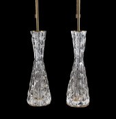 PAIR LG. ORREFORS COLORLESS GL