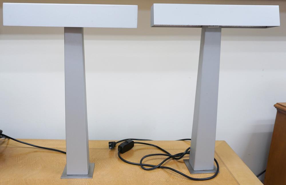 PAIR LIVIA POLISHED STEEL TWO-LIGHT