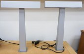 PAIR LIVIA POLISHED STEEL TWO-