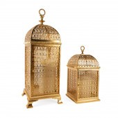 PAIR L'OBJET FORTUNY 24K PLATE