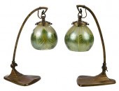 PAIR LOETZ ATTRIBUTED IRIDESCE