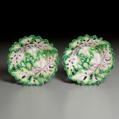 PAIR LONGTON HALL PORCELAIN RE