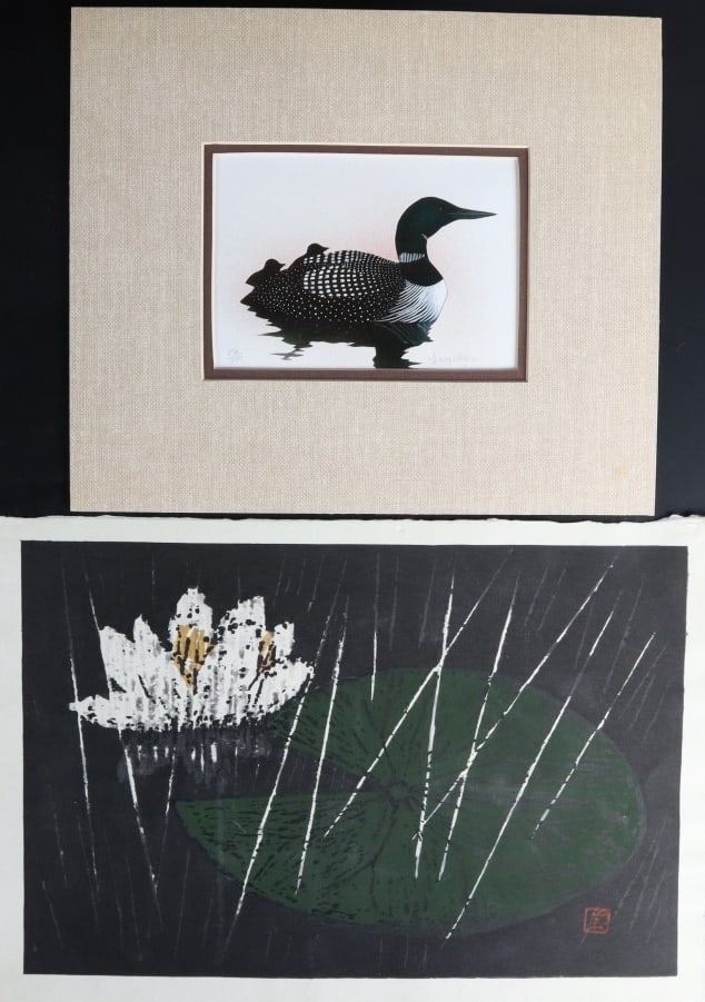 PAIR, LOON 176/300 MARY ALGER 7X5