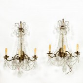 PAIR, LOUIS XIV-STYLE CRYSTAL