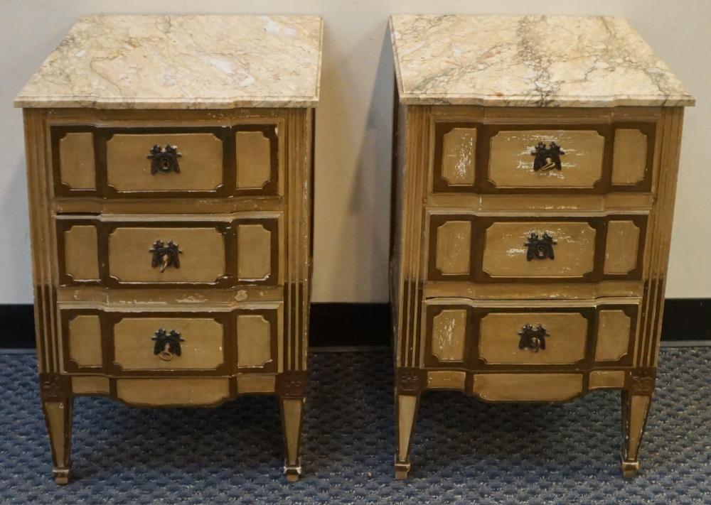 PAIR LOUIS XIV STYLE PARCEL GILT