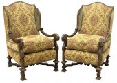(PAIR) LOUIS XIV STYLE WINGBAC