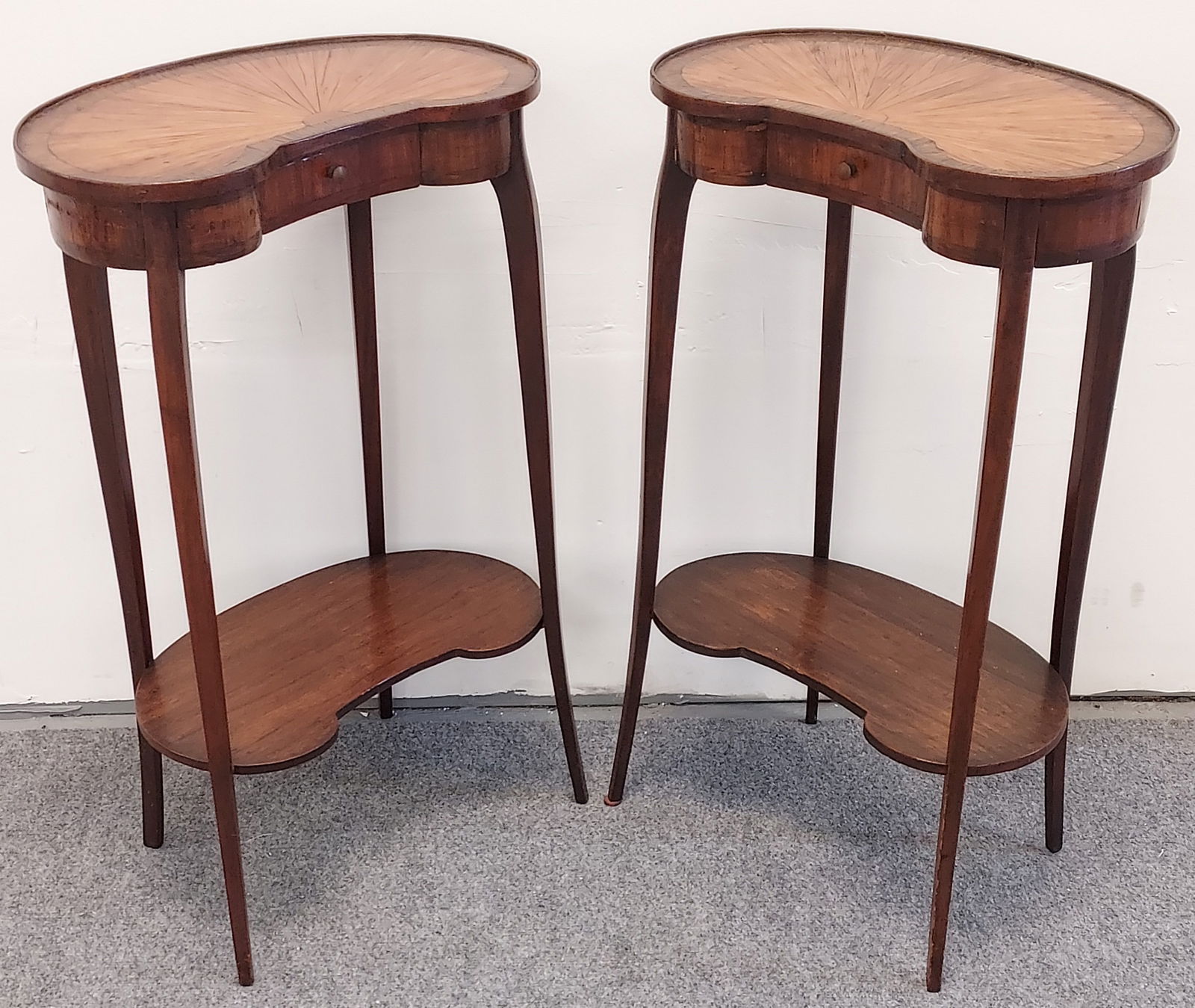 PAIR LOUIS XV KIDNEY BEAN SHAPED
