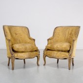 PAIR LOUIS XV PAINTED BERGERES