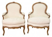 PAIR LOUIS XV STYLE BERGERES,