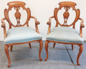 PAIR LOUIS XV STYLE CARVED WOO