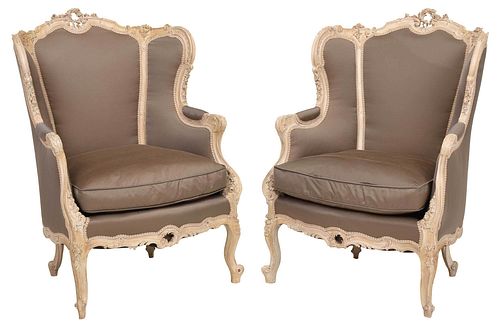 PAIR LOUIS XV STYLE CARVED