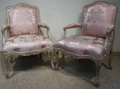 PAIR LOUIS XV STYLE ENAMEL DEC
