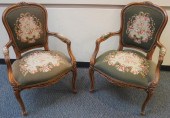 PAIR LOUIS XV STYLE FRUITWOOD