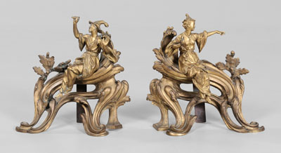 Pair Louis XV Style Gilt Bronze