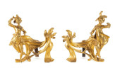 PAIR, LOUIS XV STYLE GILT BRON