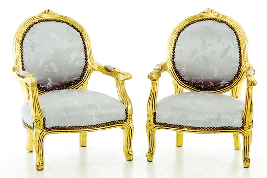 Pair Louis XV style giltwood