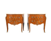 PAIR LOUIS XV STYLE MARBLE TOP