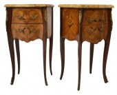 (PAIR) LOUIS XV STYLE MARQUETR