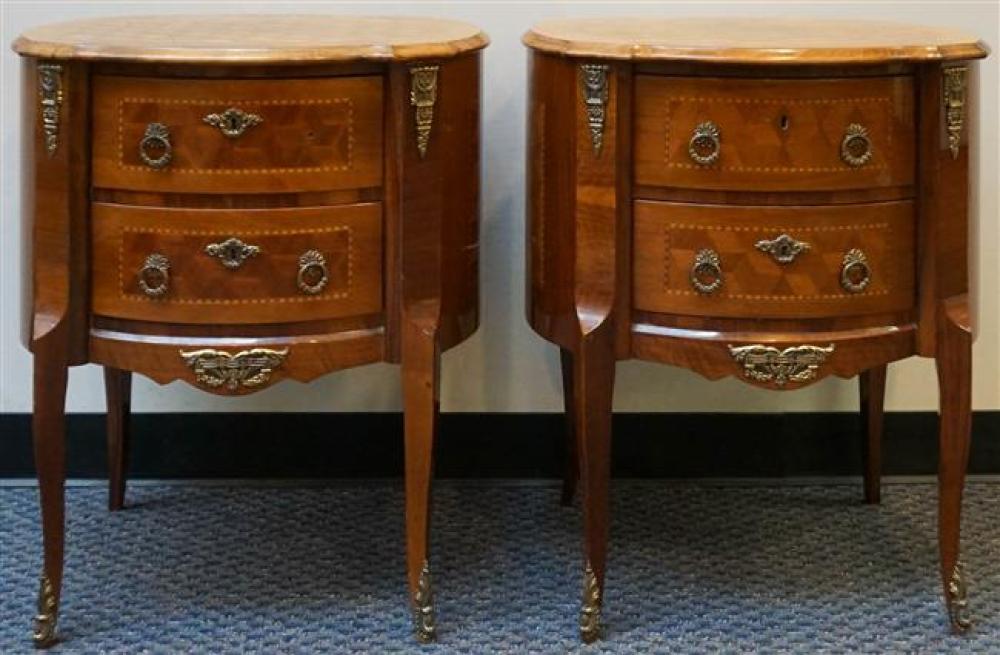 PAIR LOUIS XV STYLE PARQUETRY