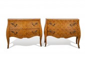 PAIR, LOUIS XV-STYLE PARQUETRY