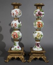 PAIR LOUIS XV STYLE PORCELAIN