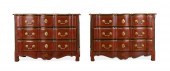 PAIR LOUIS XV STYLE TOOLED LEA