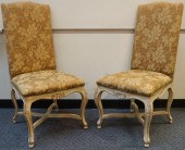 PAIR LOUIS XV STYLE UPHOLSTERE