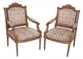 (PAIR) LOUIS XVI 19TH C. GILTW