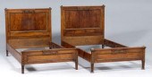 Pair Louis XVI style bedsteads