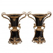 PAIR LOUIS XVI STYLE BLACK BRO