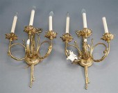 PAIR LOUIS XVI STYLE BRASS THR
